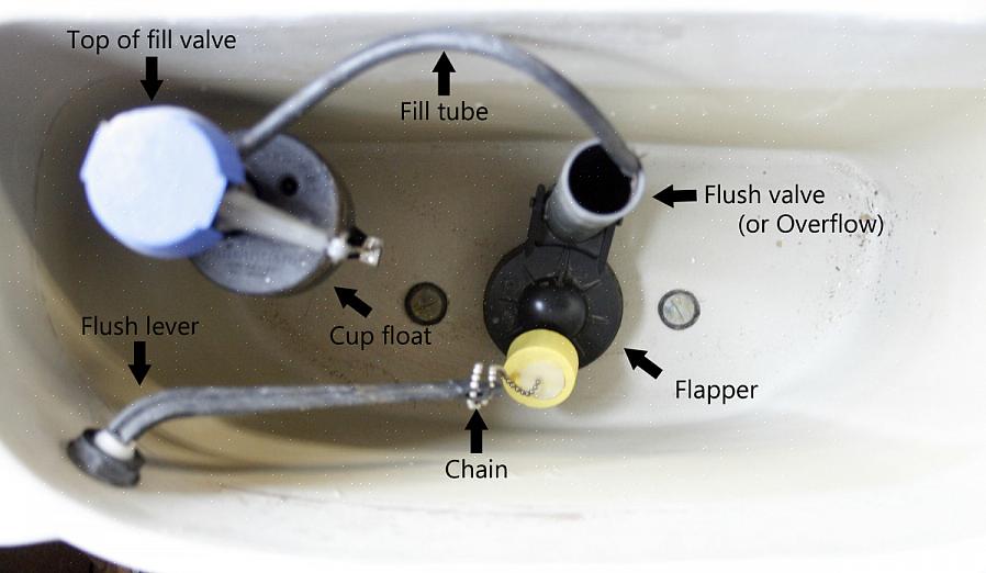 Este tubo também é o canal através do qual a válvula flutuante envia água para a tigela durante o ciclo