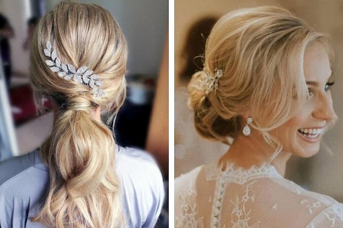 Este elegante updo trançado é o estilo perfeito para um dia de casamento clássico