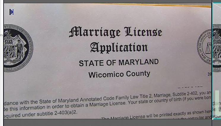 Não deixe que as leis de licença de casamento de Maryland afetem seus planos de casamento