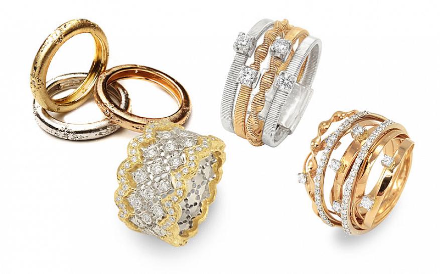 O anel é positivamente deslumbrante em ouro branco 18K com diamantes lapidação completa