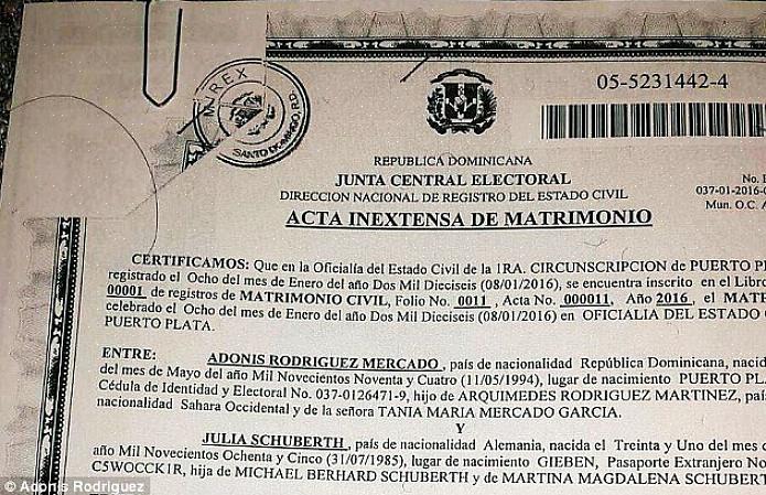 A Certidão de Casamento da República Dominicana é legal