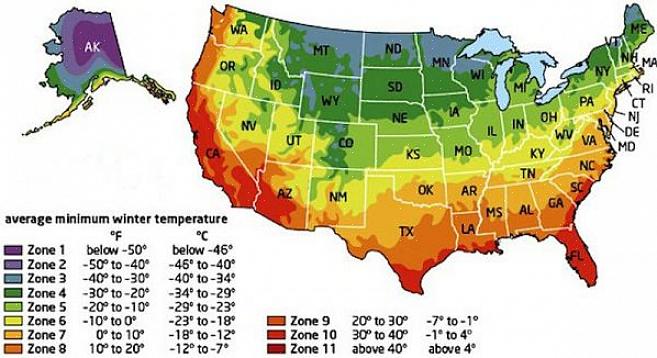 Zonas de robustez do USDA de Ohio