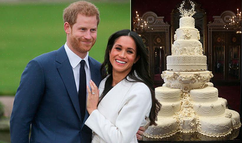 Havia também um bolo de casamento real muito não tradicional