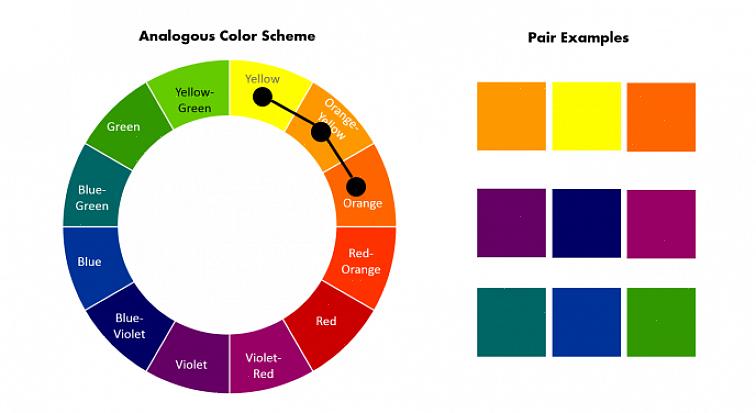 Este é um esquema de cores com duas cores opostas na roda de cores