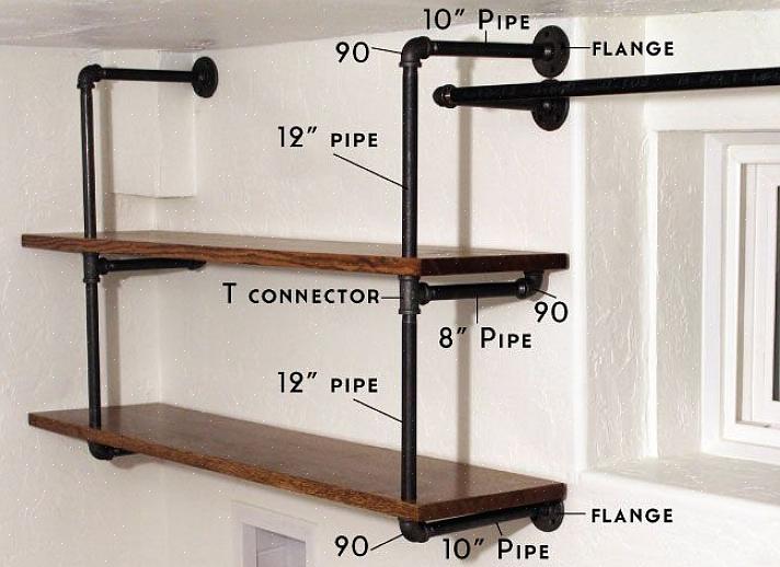 Prateleiras industriais DIY são fáceis de fazer