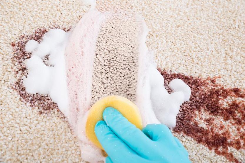 Para remover manchas de bebidas em carpetes