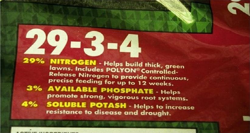 Dos três principais nutrientes do produto fertilizante - nitrogênio