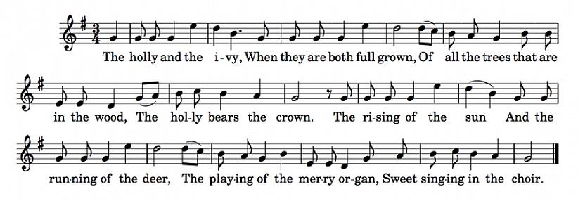 A resposta pode estar no fato de que "The Holly and the Ivy" é baseado em canções mais antigas