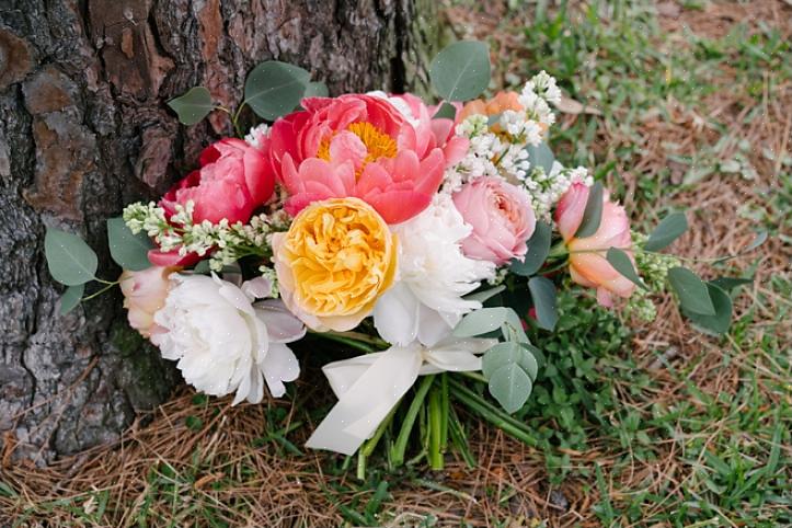 As noivas que escolhem flores de casamento rosa ou brancas podem adicionar a flor de penas Liatris